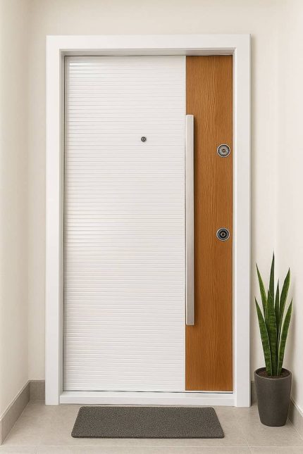 White Oak Model MDF Security Door