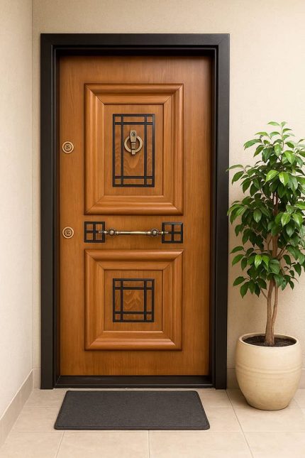 Abnos Model Beech Wood Security Door