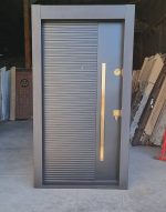 Gray CNC Model Modern Anti-Theft Door