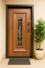 Beech Security Door – Veni Glass Model