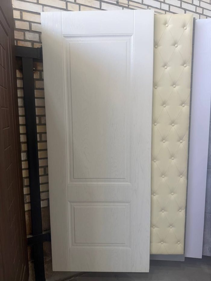 درب داخلی MDF سفید طرح مربع و مستطیل - تصویر 1